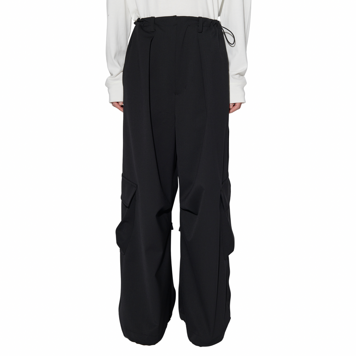 WOOL BLEND EASY CARGO PANTS