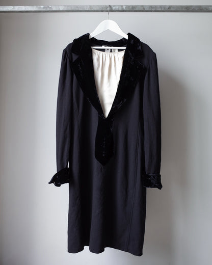 Used / VELOUR COLLAR ONEPIECE