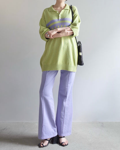 CHAIN KNIT POLO SHIRT