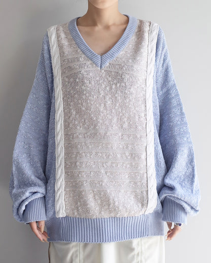 Used / V NECK KNIT PULLOVER