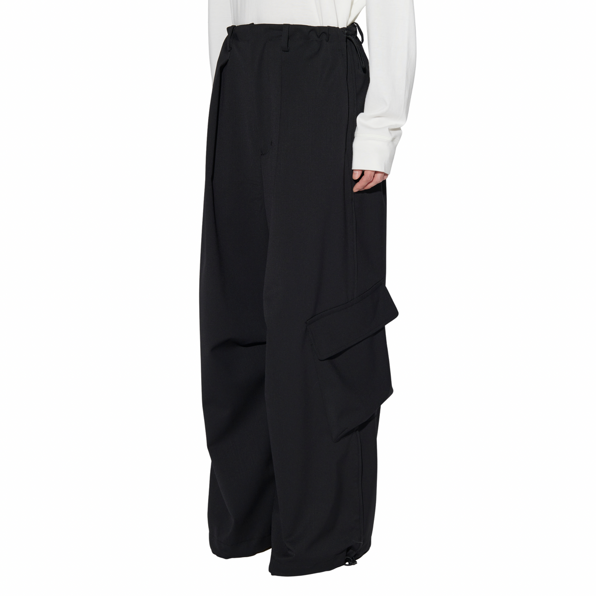 WOOL BLEND EASY CARGO PANTS