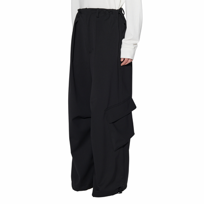 WOOL BLEND EASY CARGO PANTS