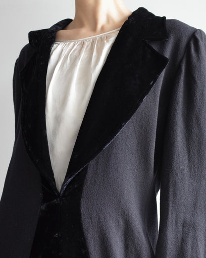 Used / VELOUR COLLAR ONEPIECE