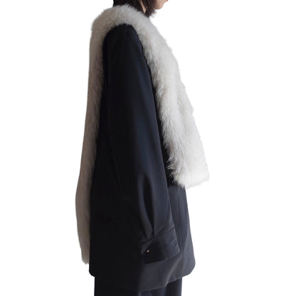 ASYMMETRICAL FAUX FUR VEST