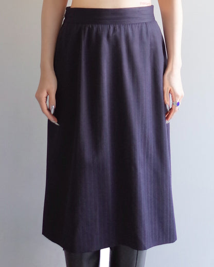 Used / BACK PLEATS MIDI SKIRT