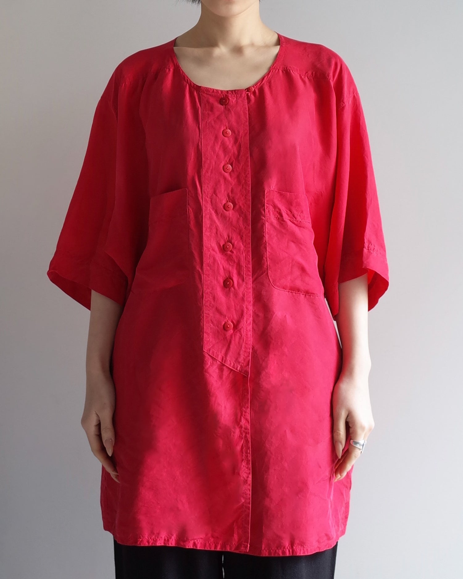 Used / HALF SLEEVE SILK SHIRT