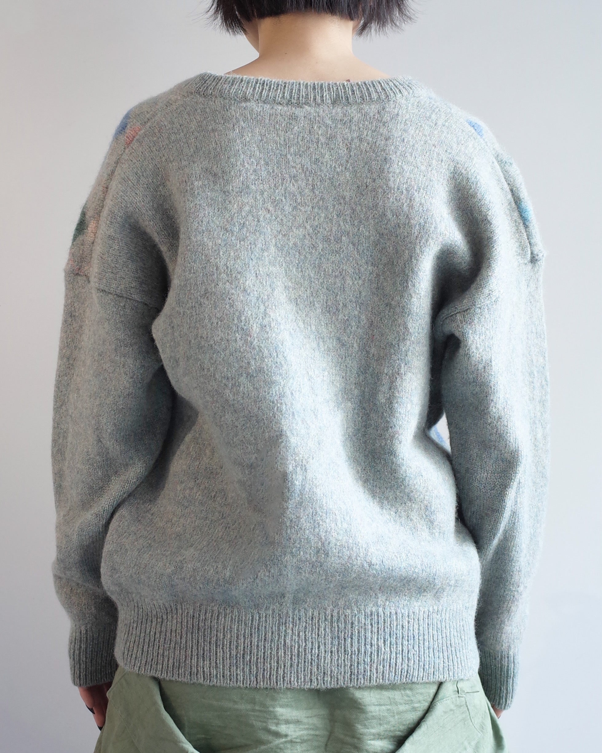 Used / ARGYLE CARDIGAN