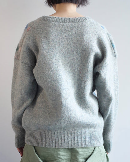 Used / ARGYLE CARDIGAN