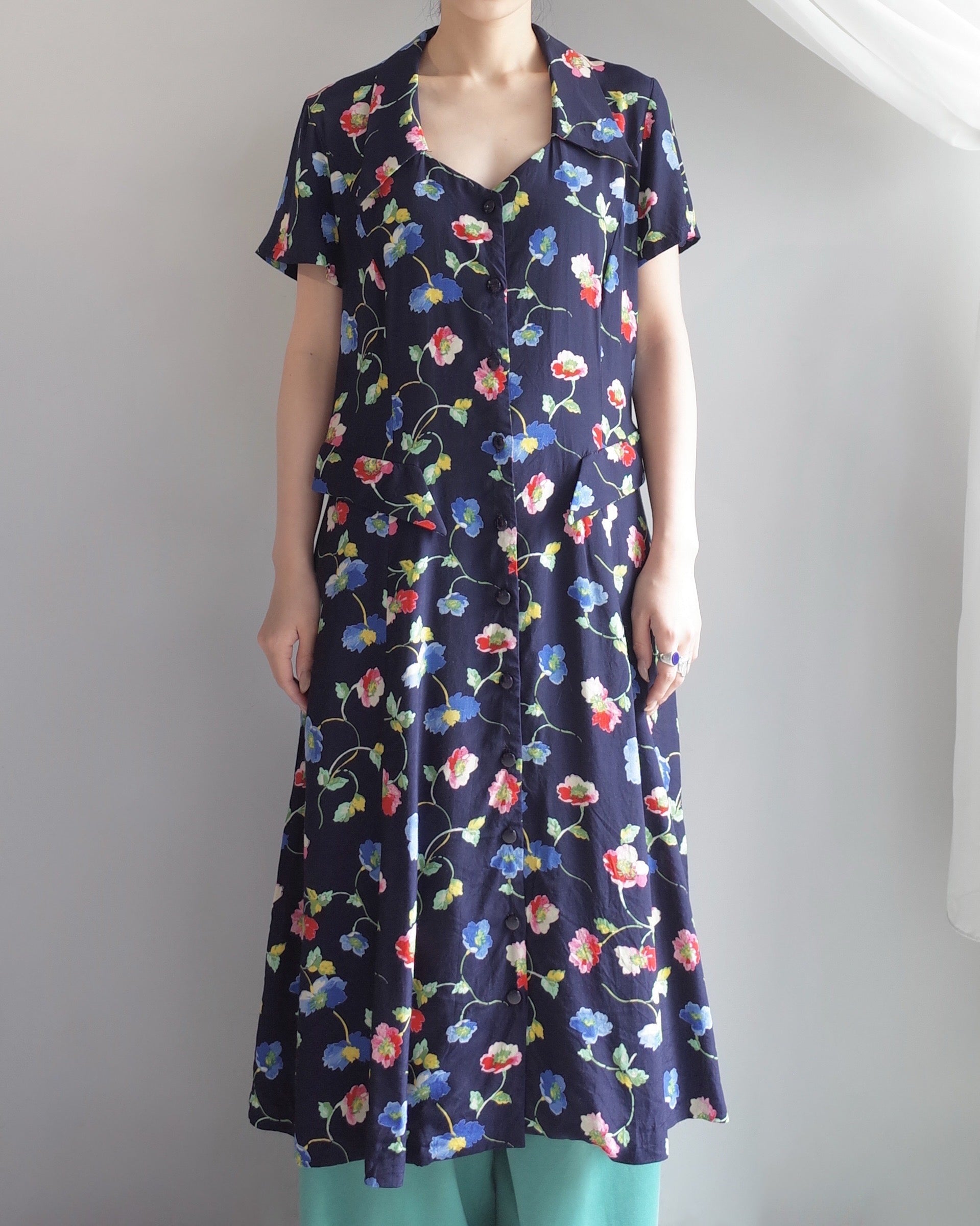 Used / FRONT BUTTON SHIRT ONEPIECE