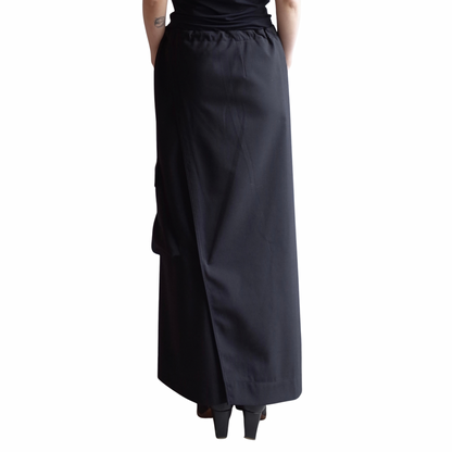 WOOL BLEND WRAP SKIRT
