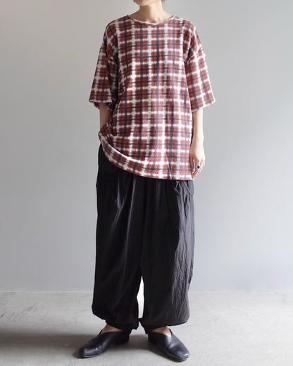 Used / CHECK PATTERN HALF SLEEVE SHIRT