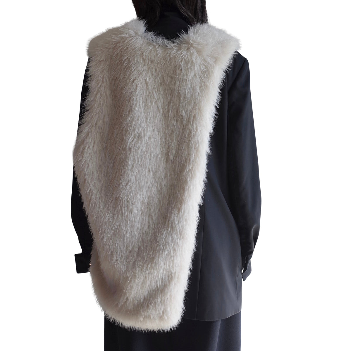 ASYMMETRICAL FAUX FUR VEST
