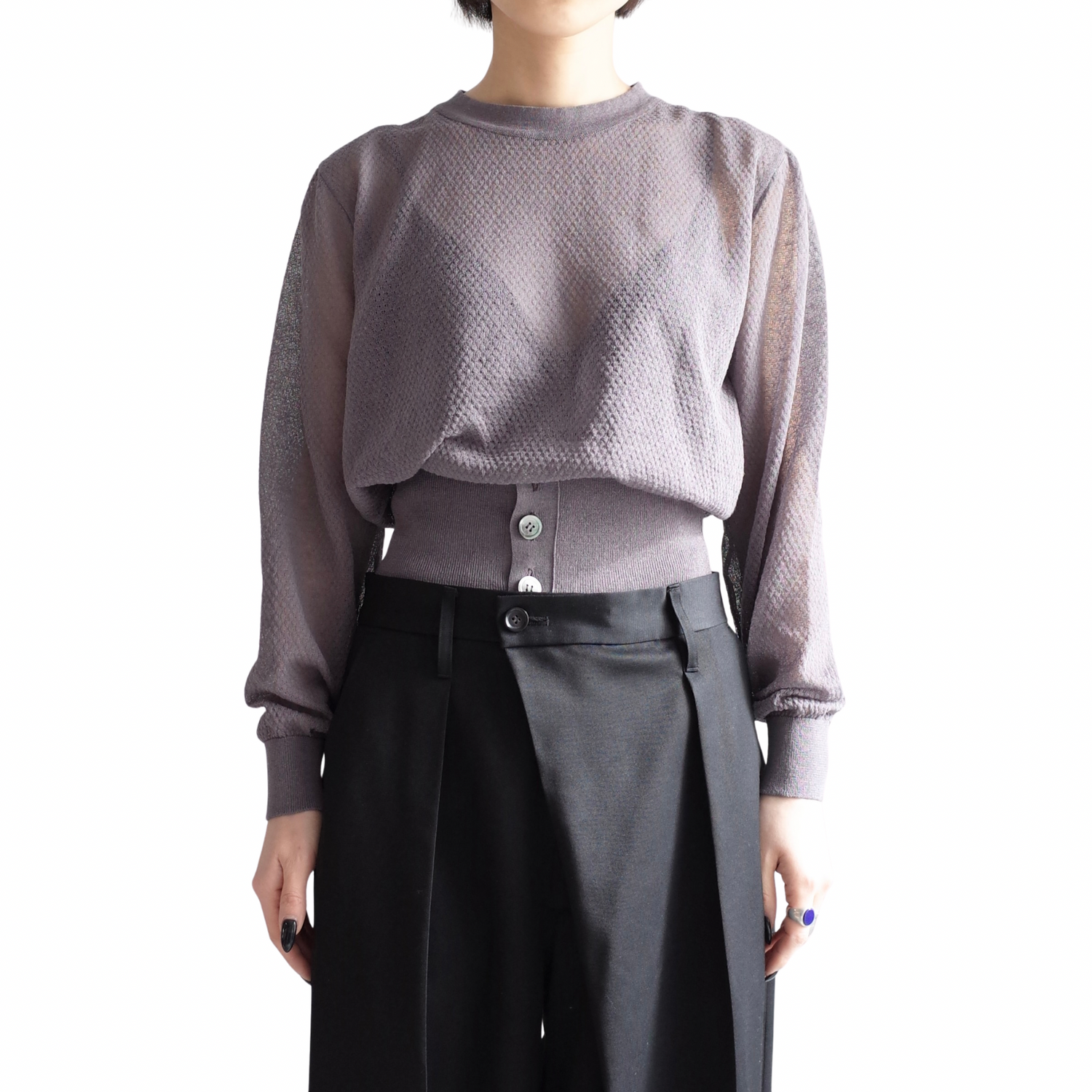 BUTTON KNIT PULLOVER