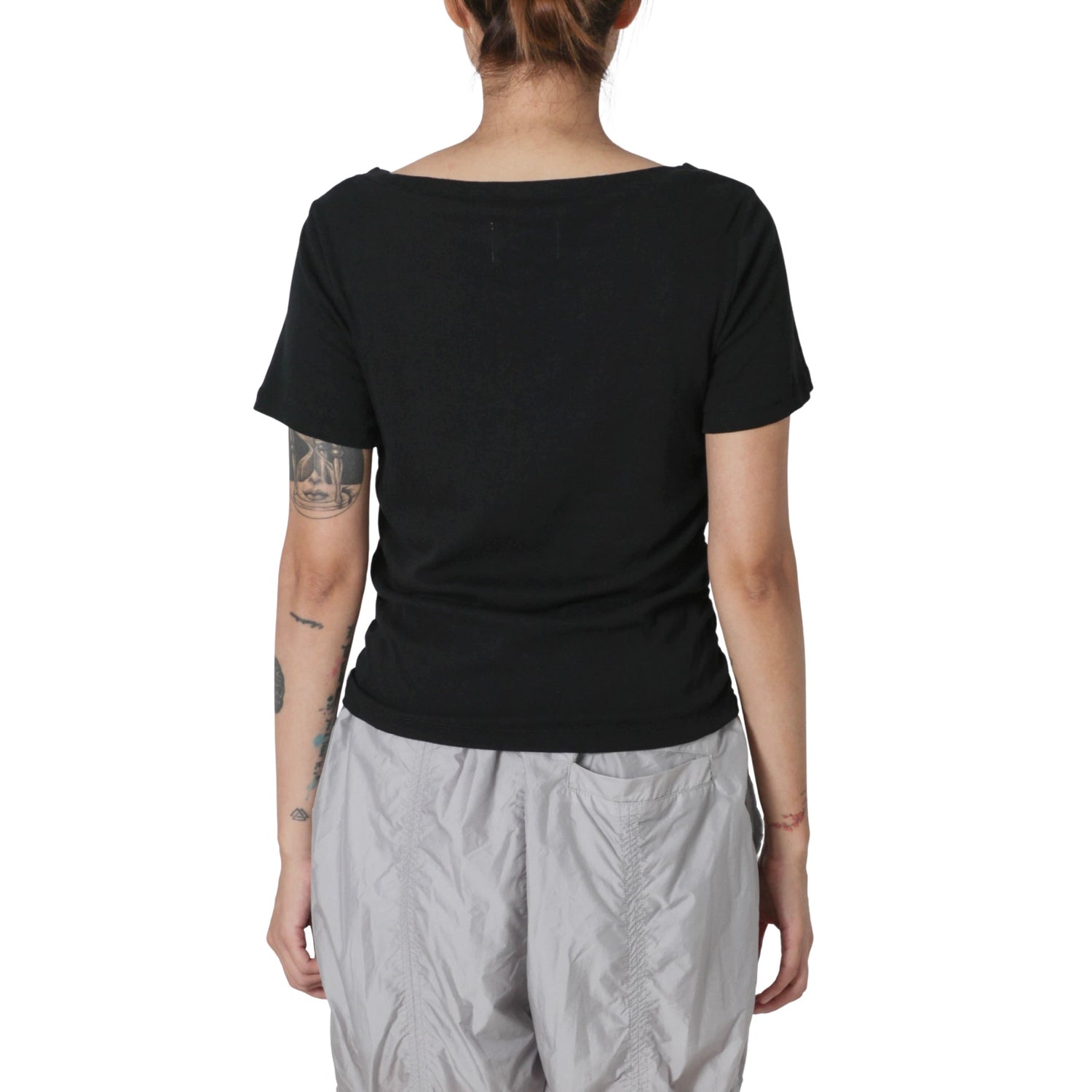 RIBED MINI DRAPE TEE