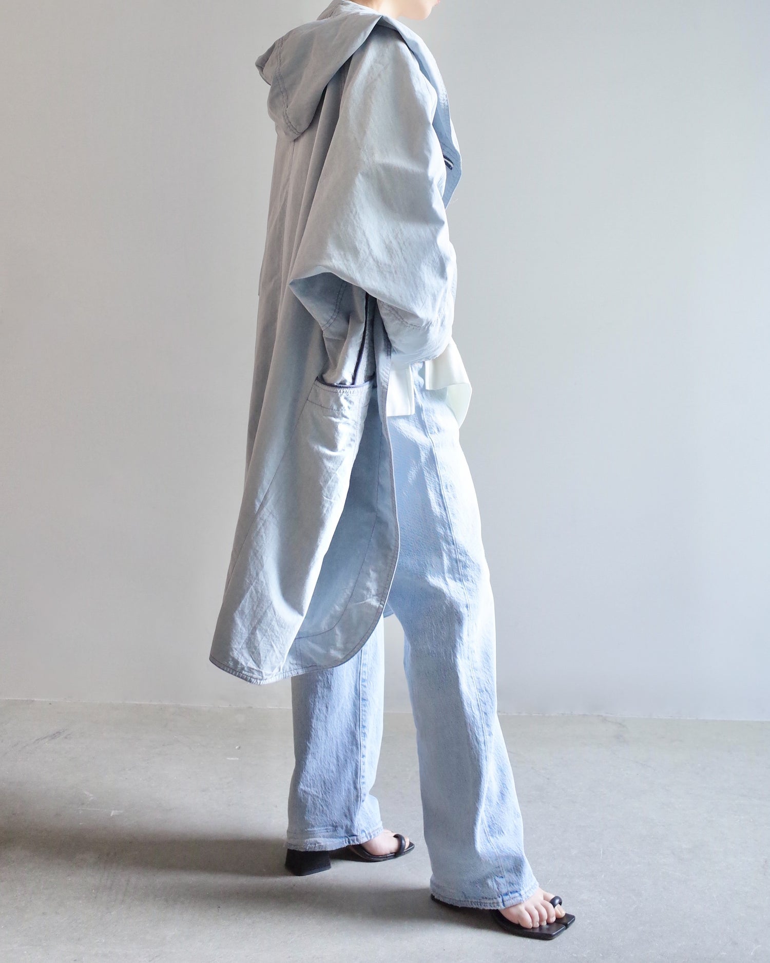 Used / HOODED COTTON COAT