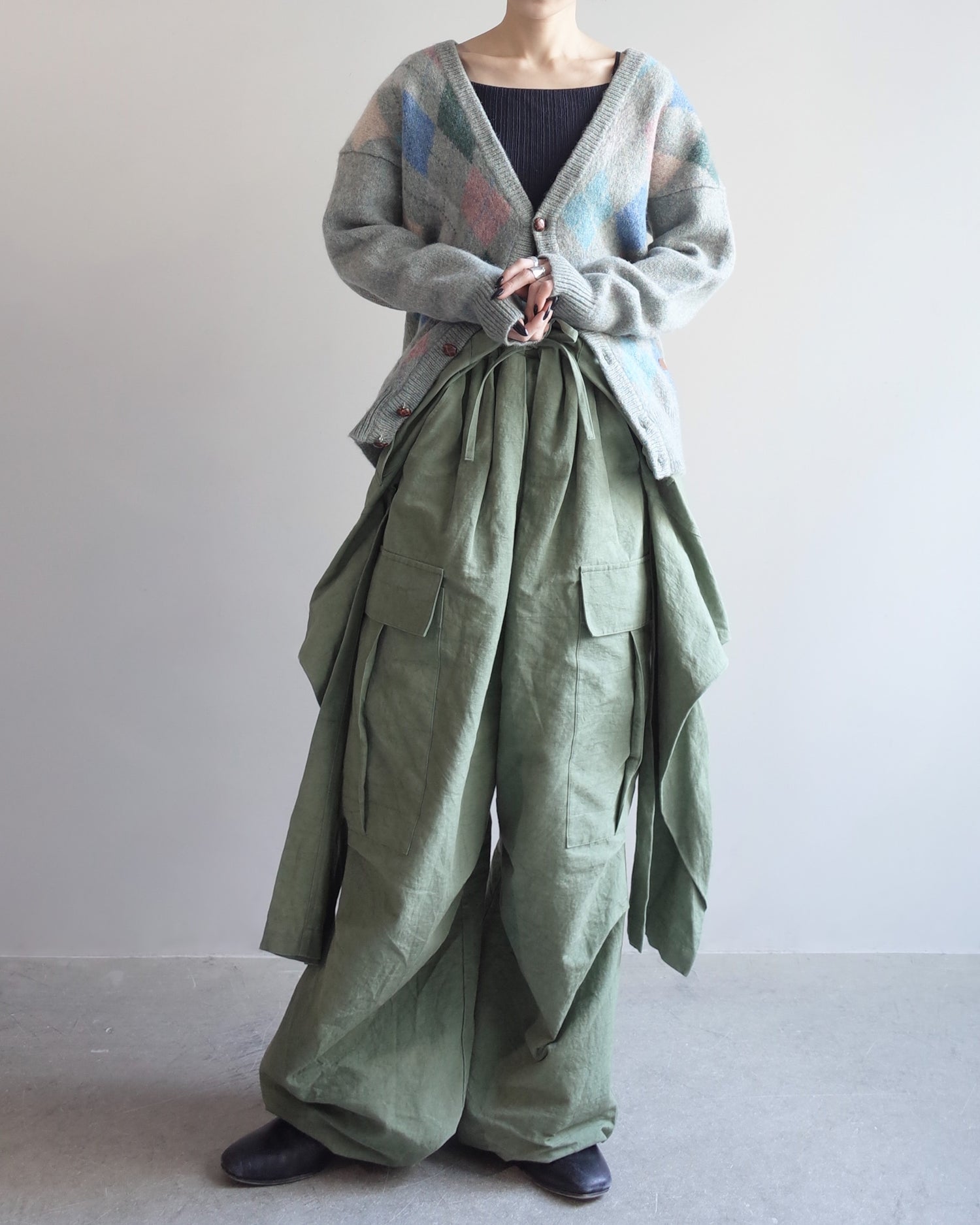 Used / ARGYLE CARDIGAN