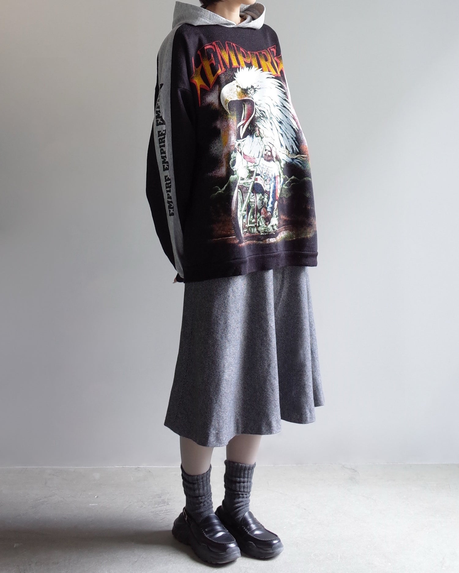 Used / WOOL MIDI SKIRT