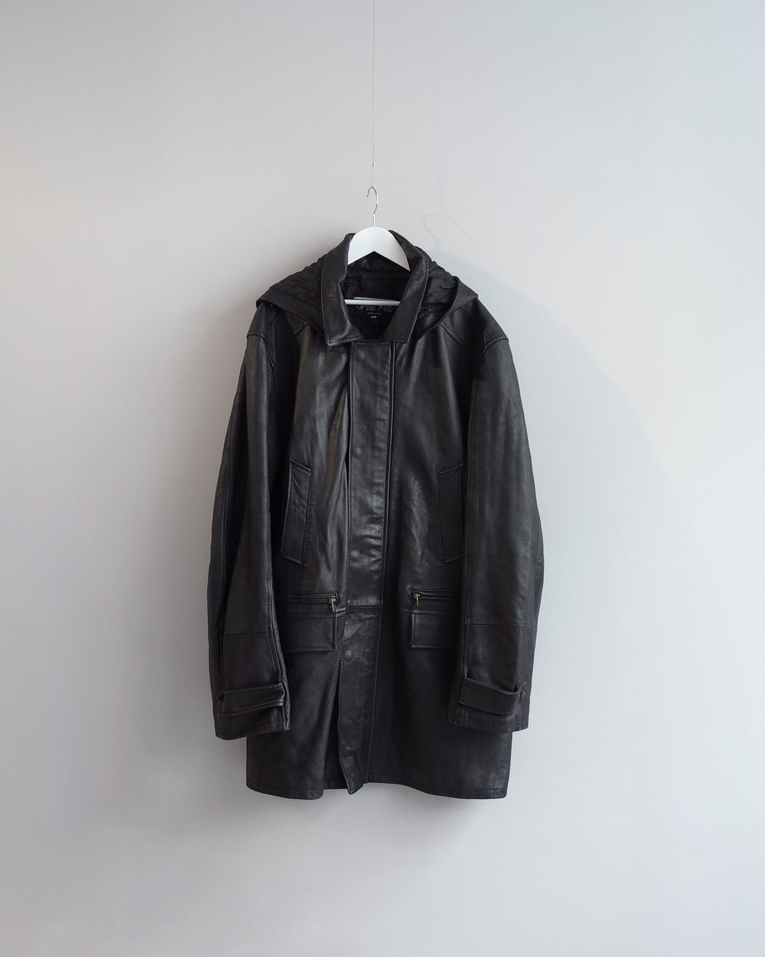 ★Used  / HOODIED LEATHER JACKET
