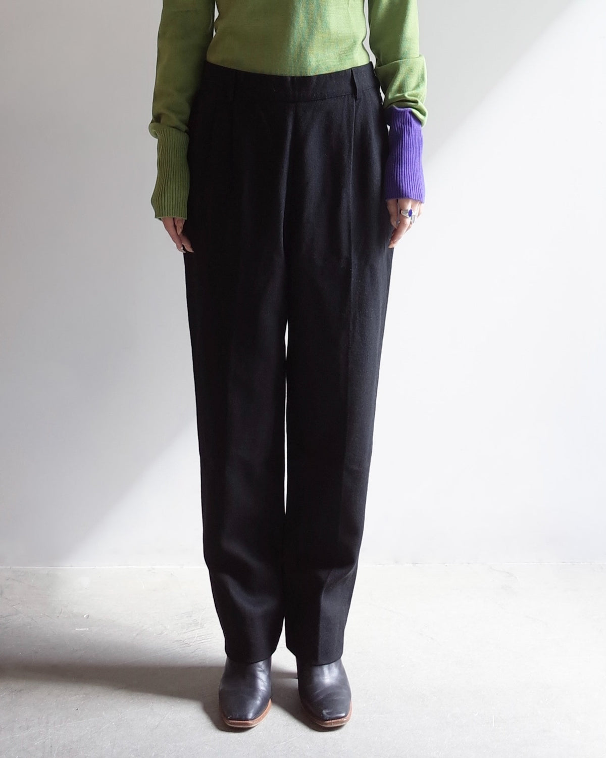 Used / WOOL TAPERED PANTS