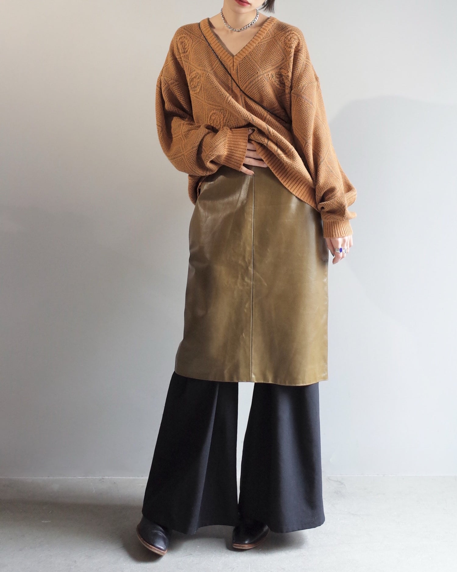 Used / LEATHER SKIRT