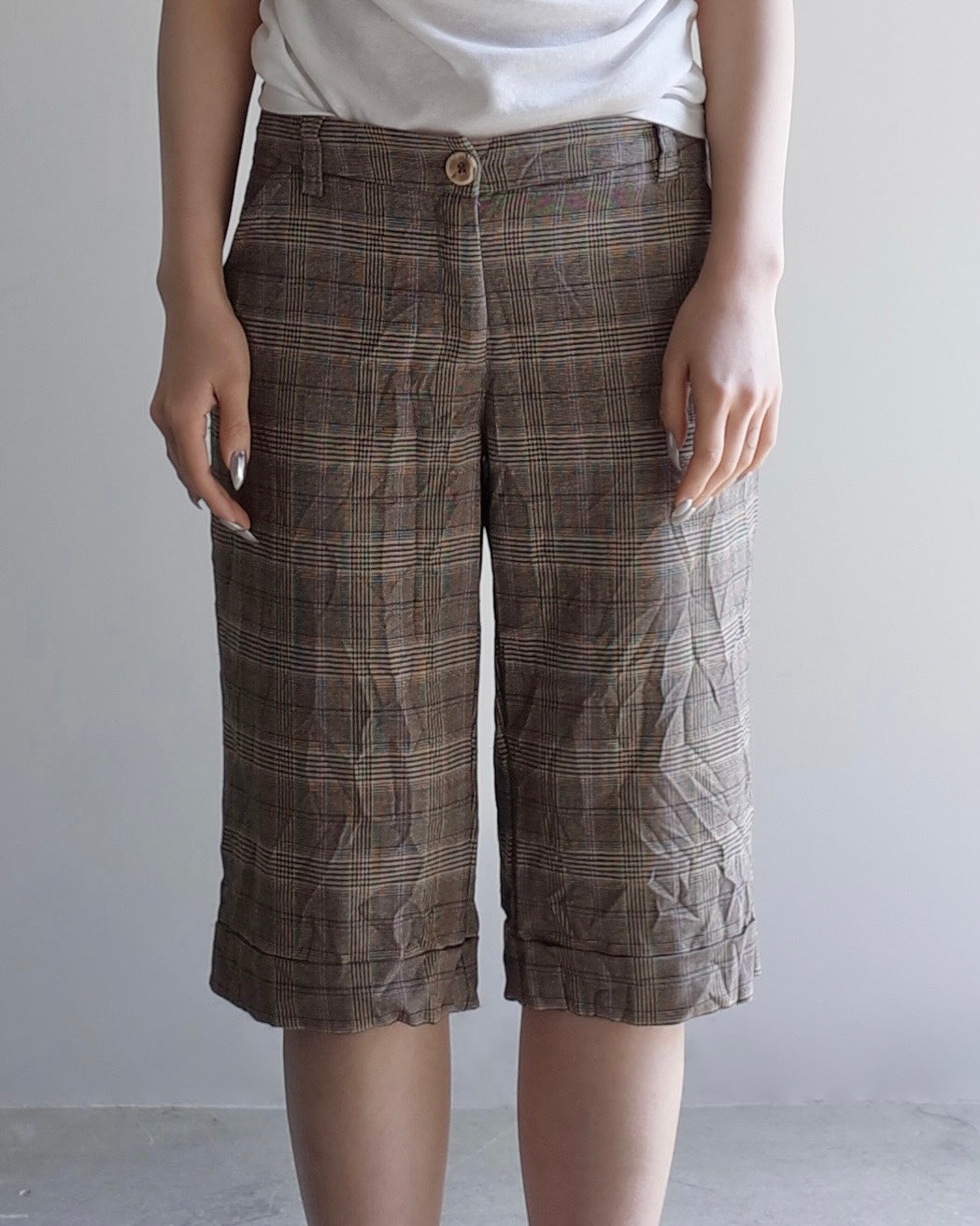 Used / HAND WASHED CHECK HALF PANTS