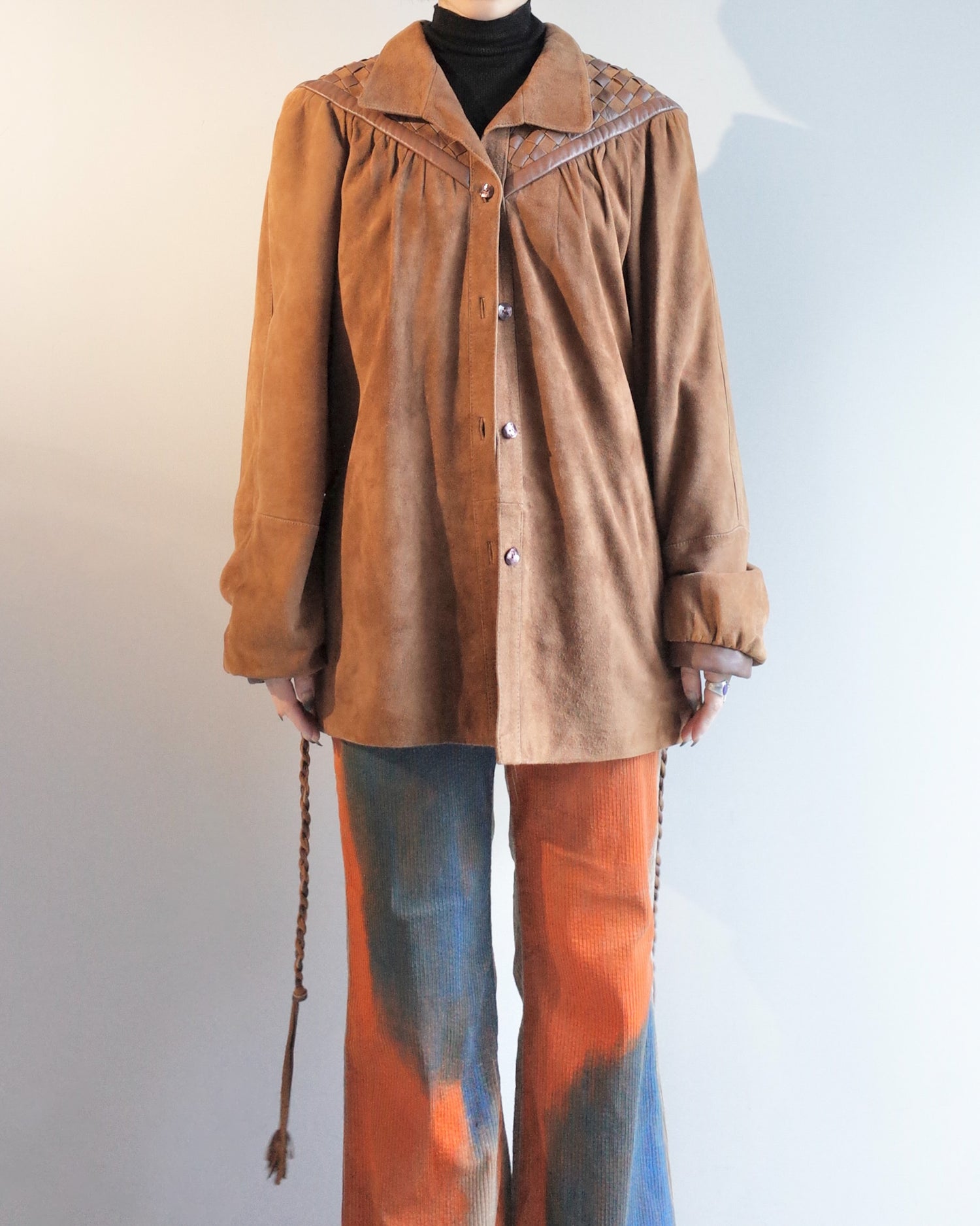 Used / LEATHER SHIRT JACKET