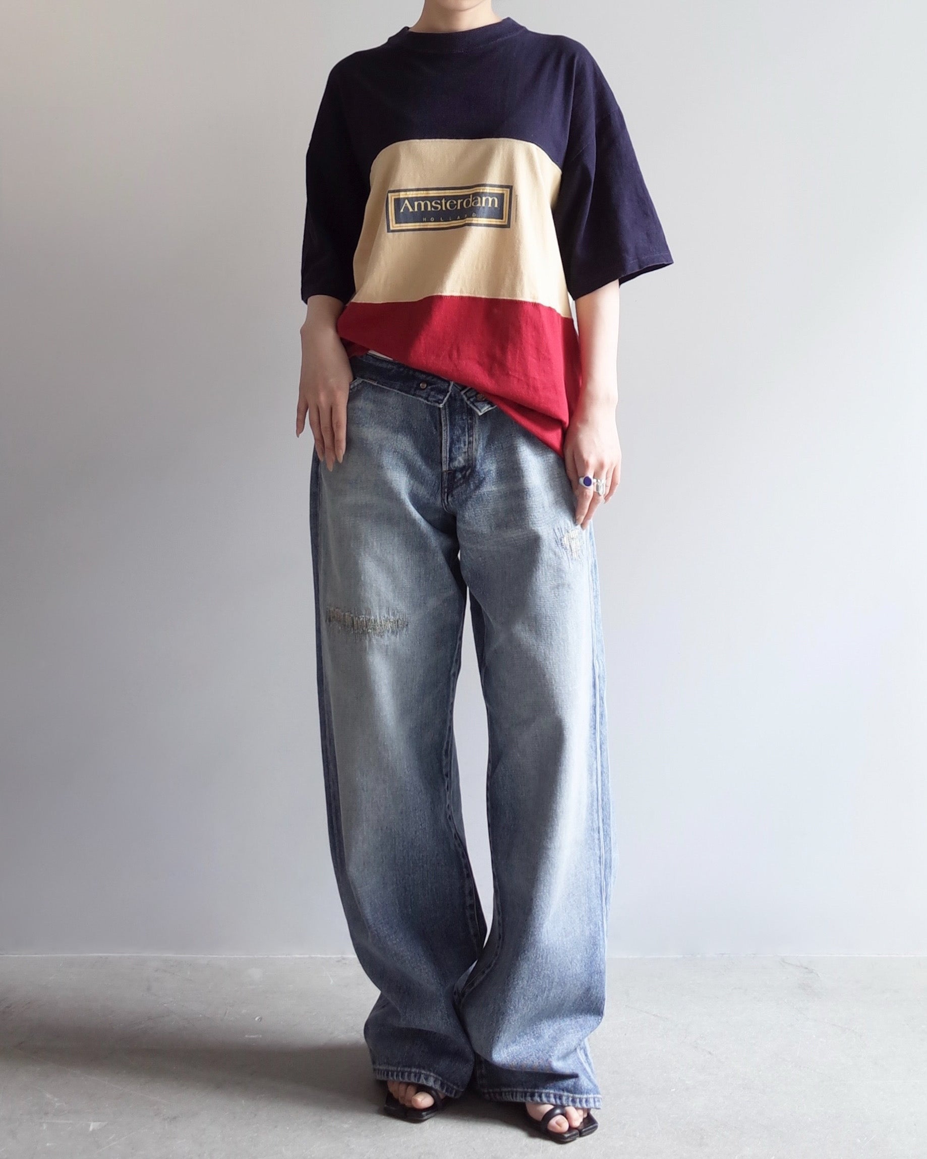 Used / PANEL BOARDER T-SHIRT