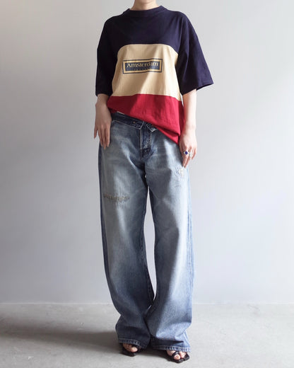 Used / PANEL BOARDER T-SHIRT