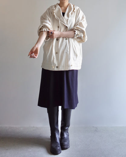 Used / BACK PLEATS MIDI SKIRT