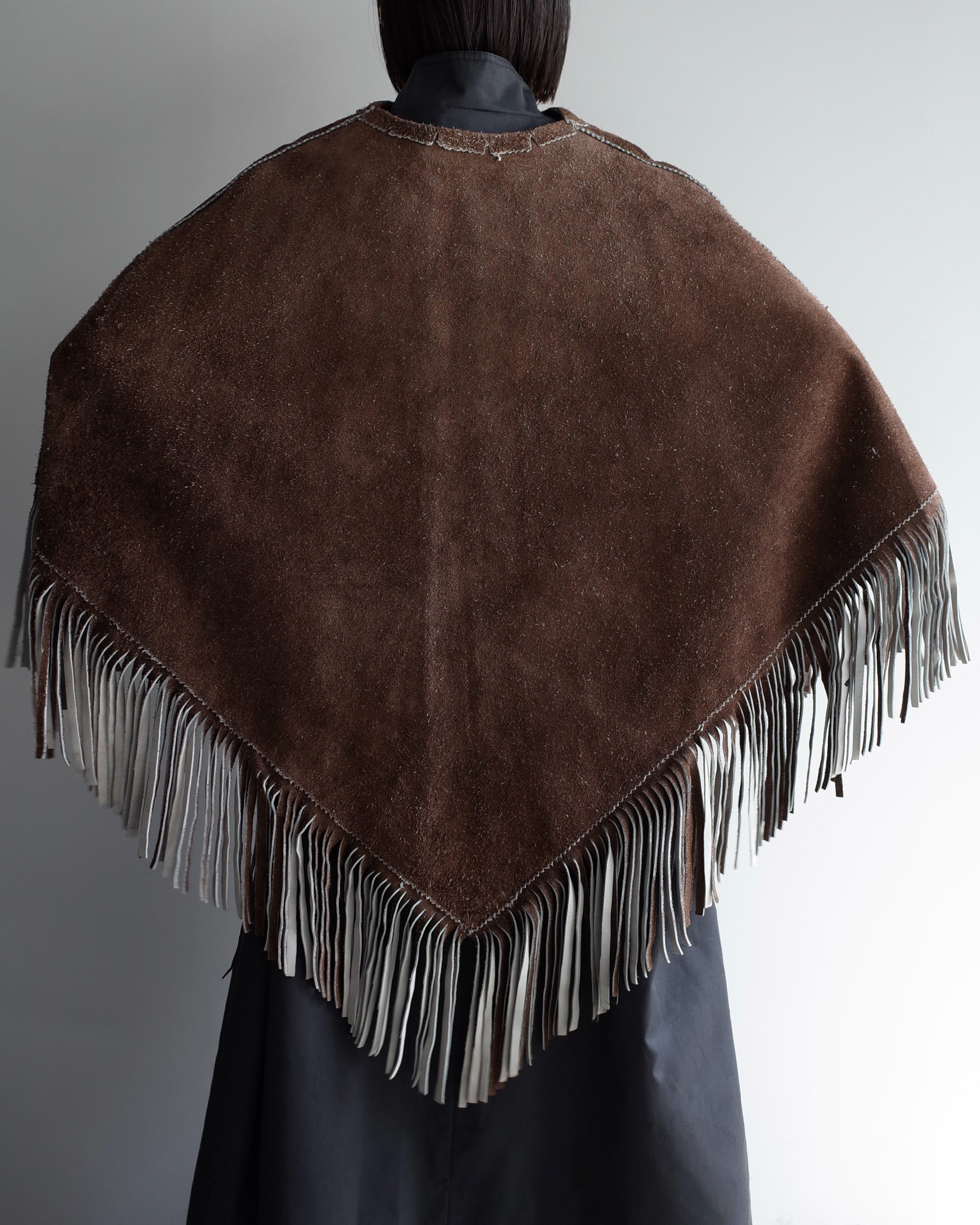 Used / LEATHER PONCHO