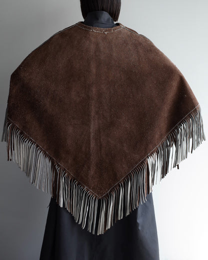 Used / LEATHER PONCHO