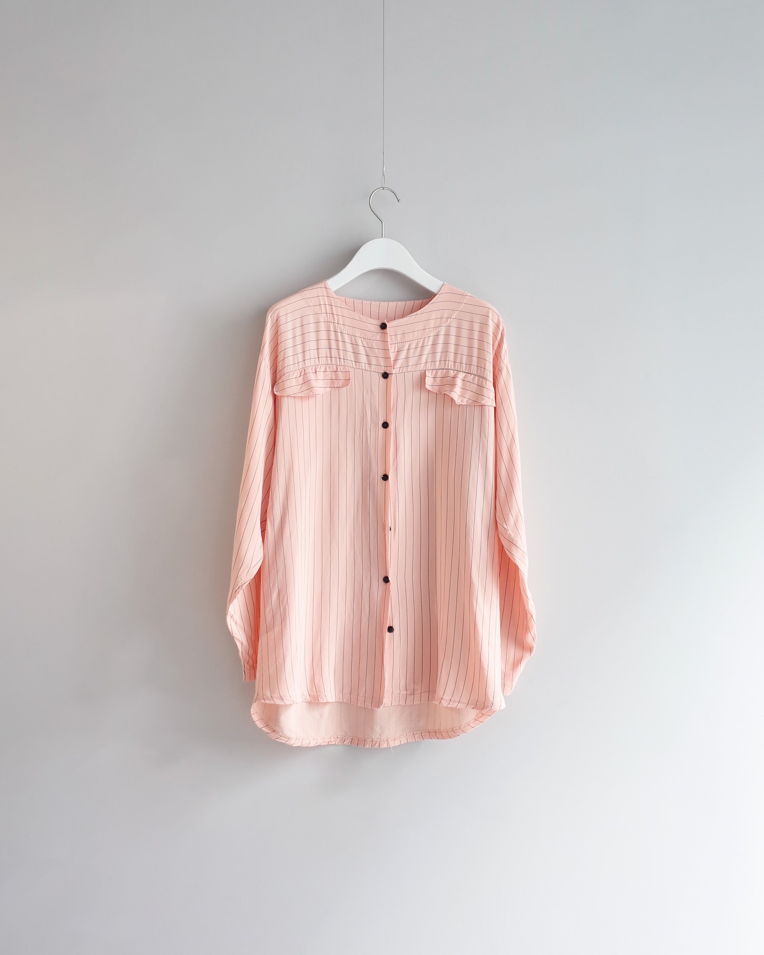 Used / NOCOLLAR STRIPE SHIRT