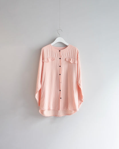 Used / NOCOLLAR STRIPE SHIRT