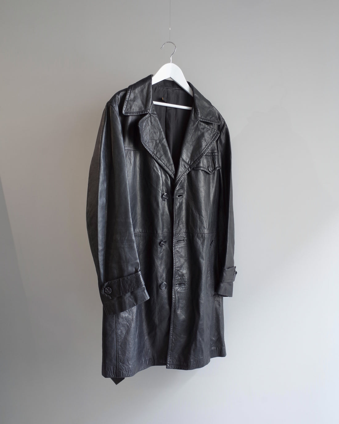 Used / LEATHER STORM COAT