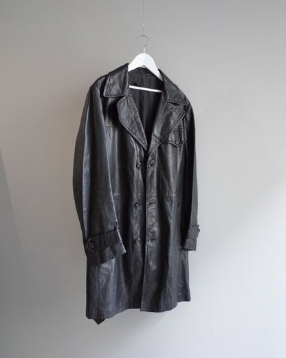 Used / LEATHER STORM COAT