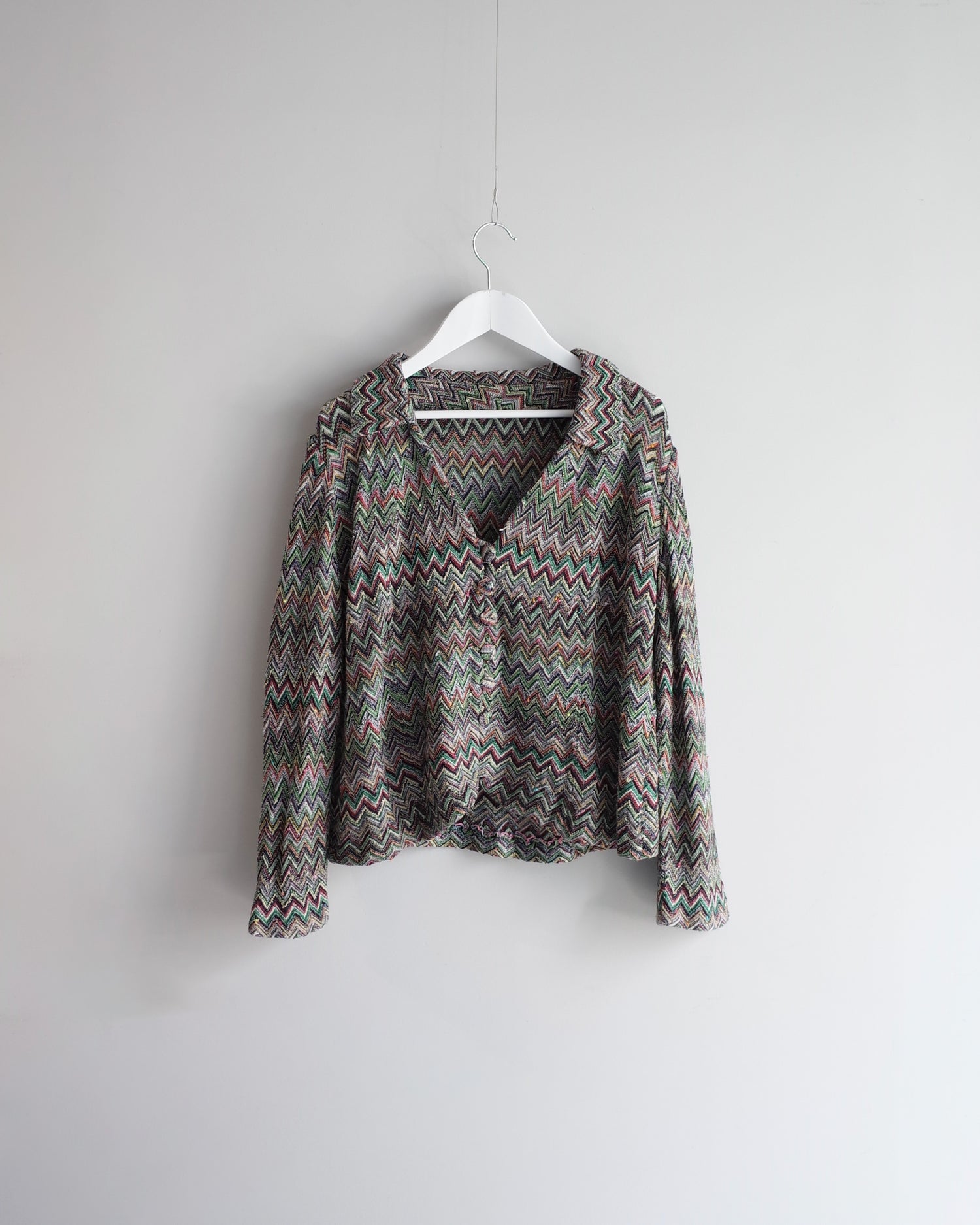 Used  / CHEVRON KNIT JACKET
