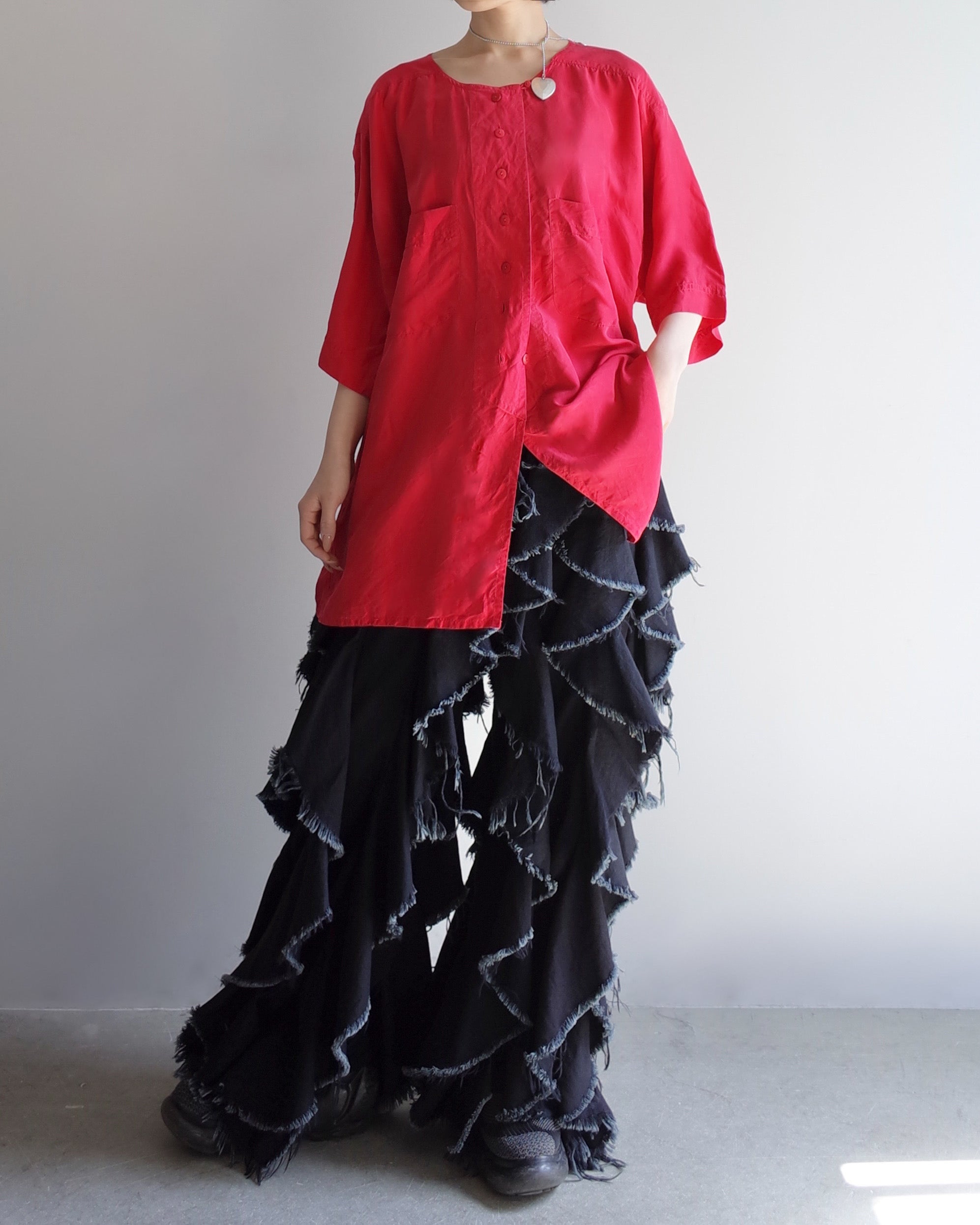 Used / HALF SLEEVE SILK SHIRT
