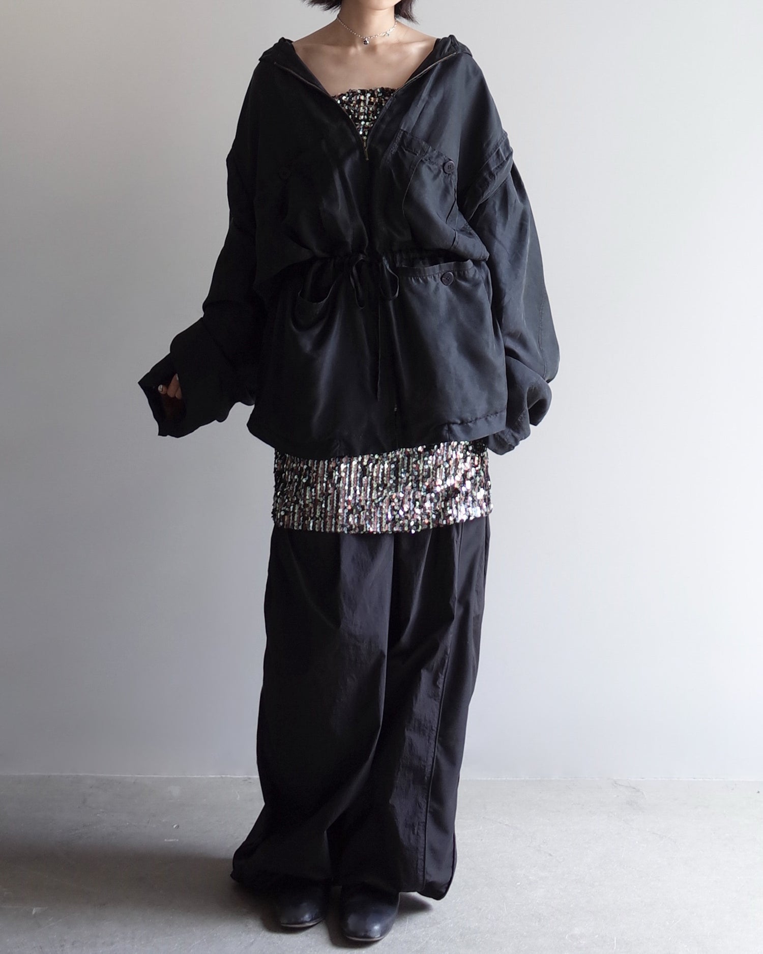Used / SEQUINS BARE TOP ONEPIECE