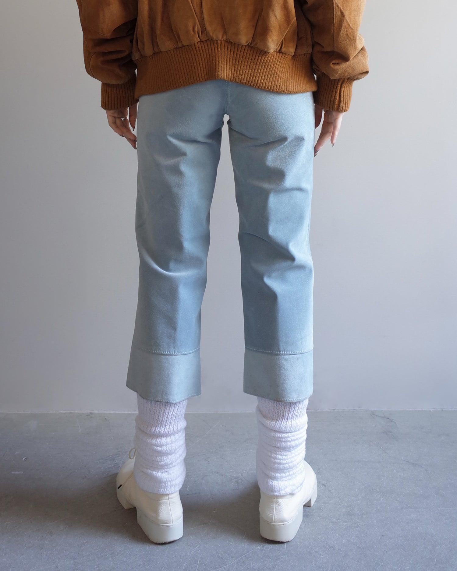 Used / CROPPED LEATHER PANTS