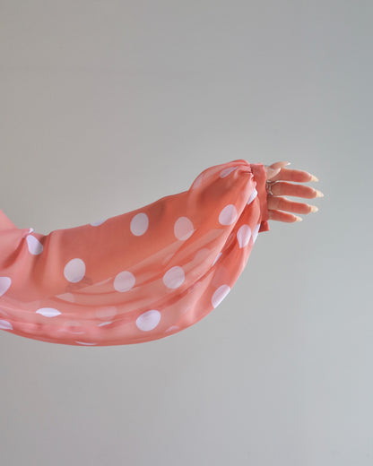 DOT SHEER SHIRT DRESS