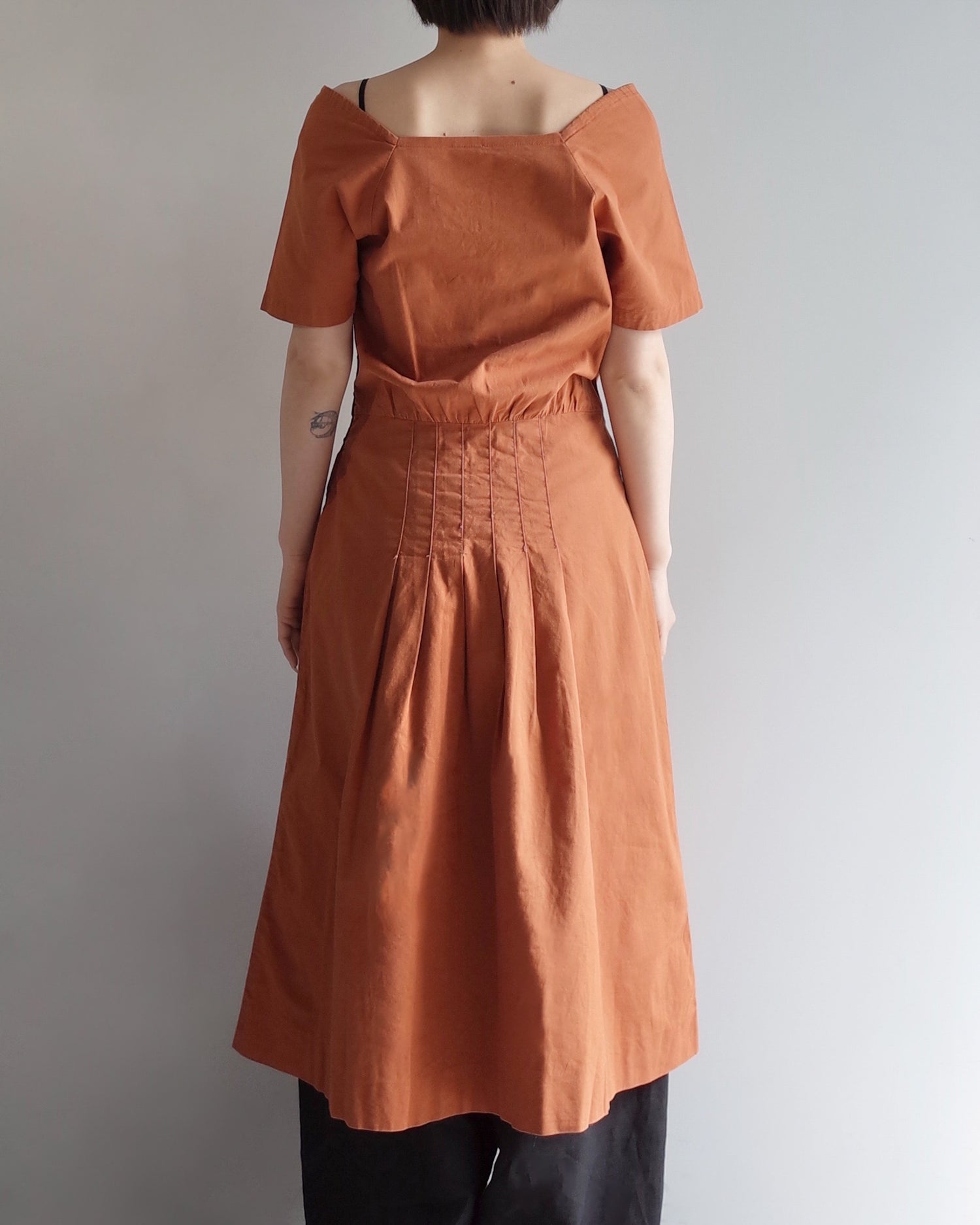 Used / ETHNIC HALFSLEEVE ONEPIECE