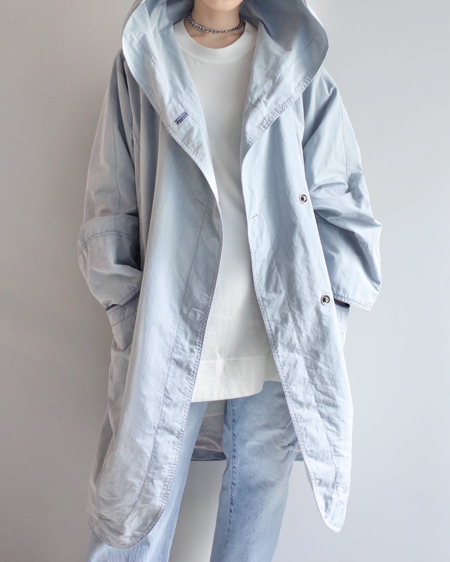 Used / HOODED COTTON COAT