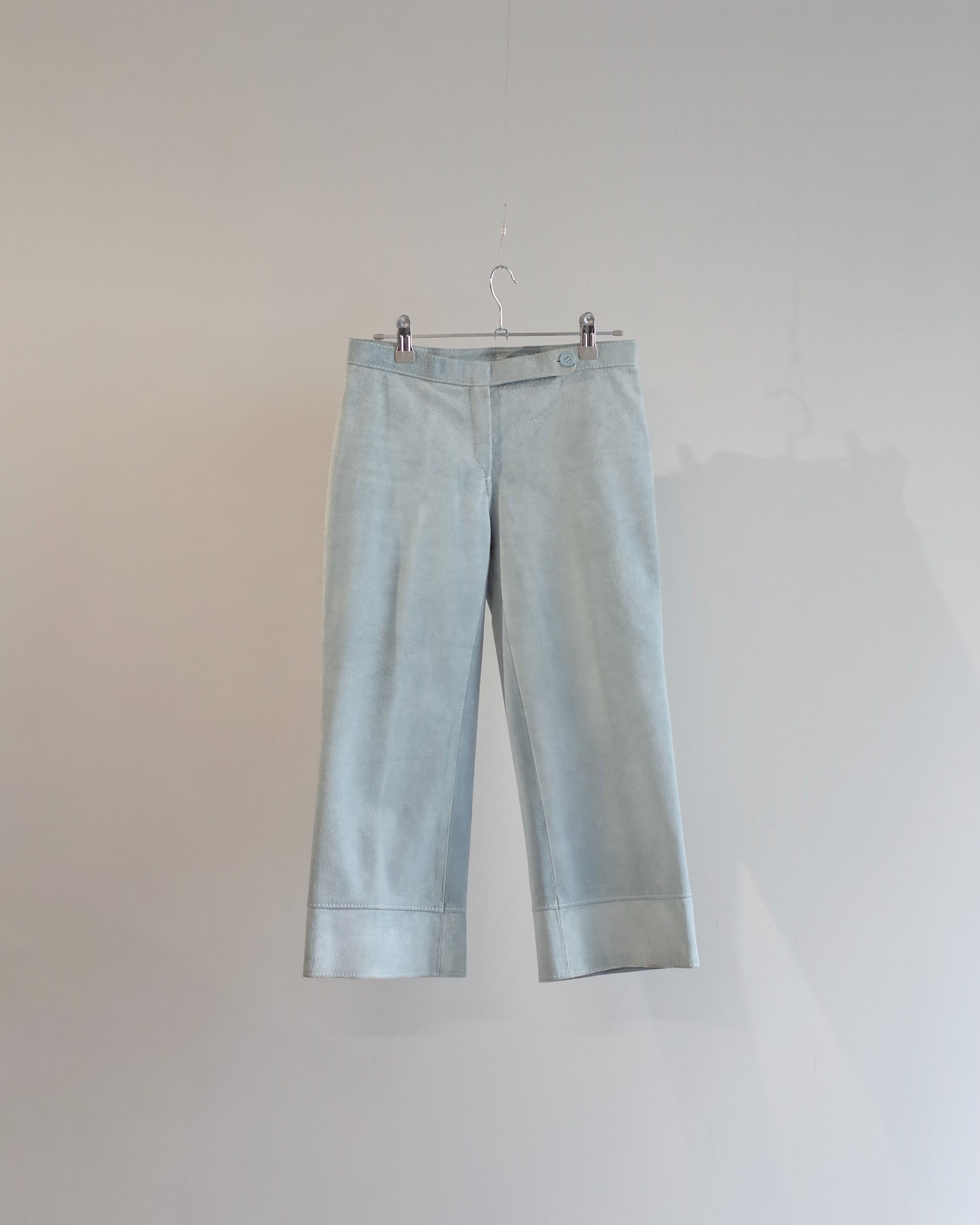 Used / CROPPED LEATHER PANTS