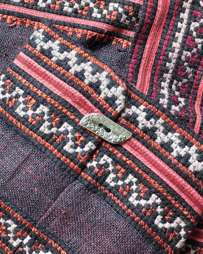 Used / ETHNIC PATTERN VELOUR JACKET