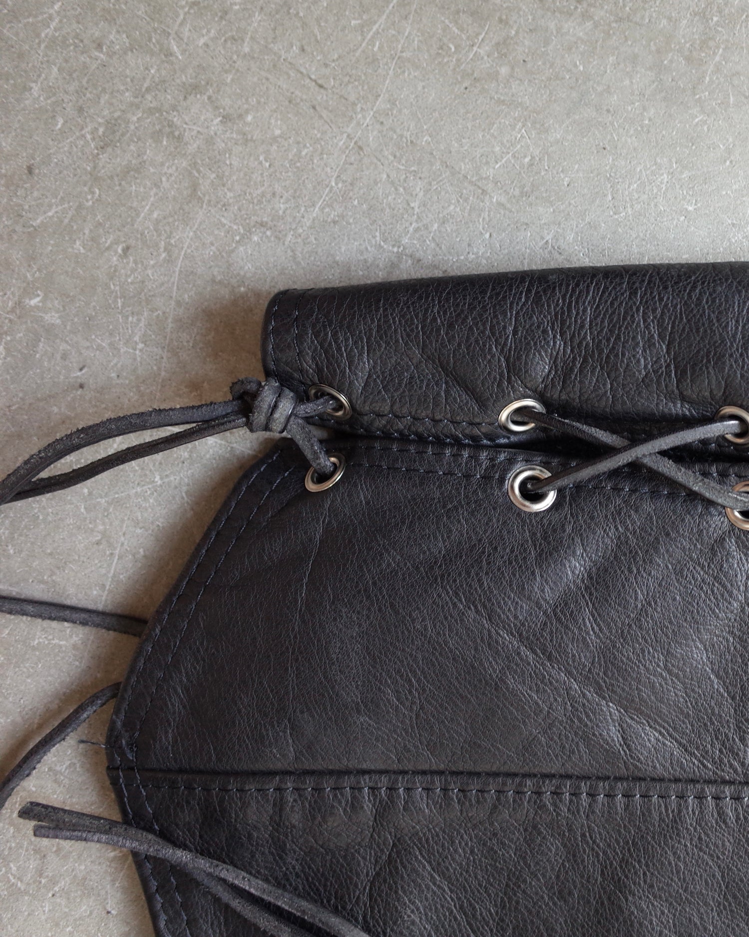 Used / RACE UP LEATHER VEST