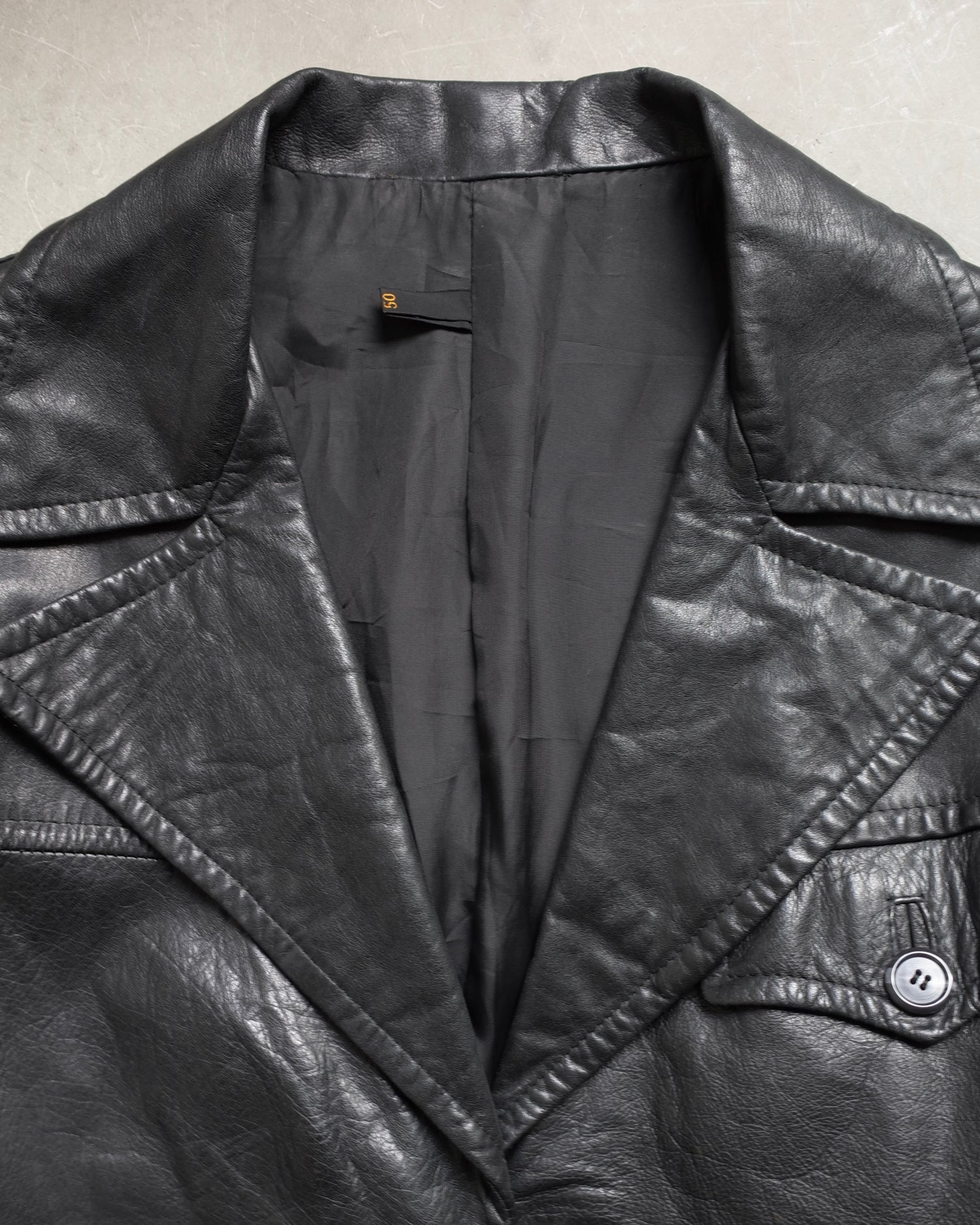 Used / LEATHER STORM COAT
