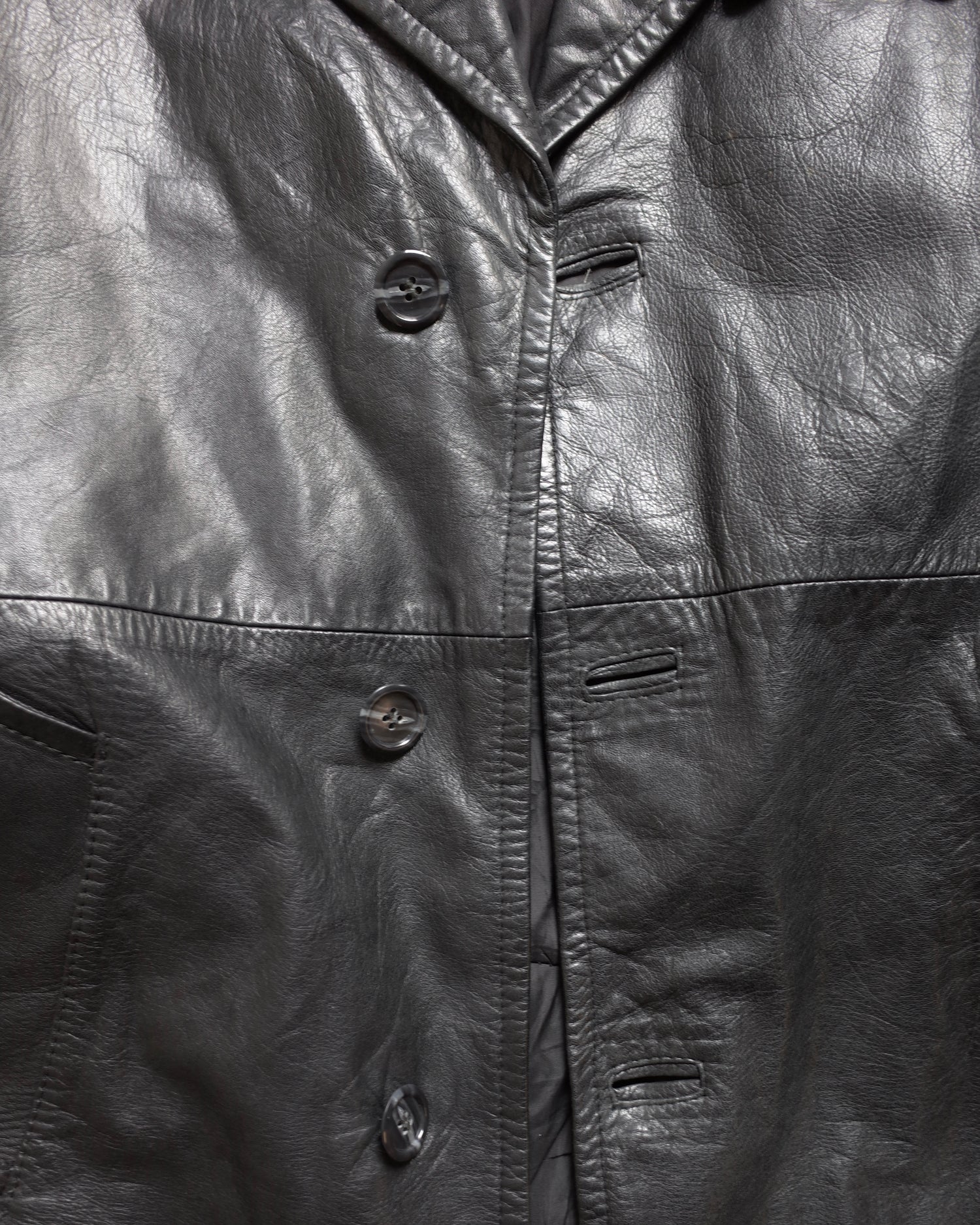 Used / LEATHER STORM COAT