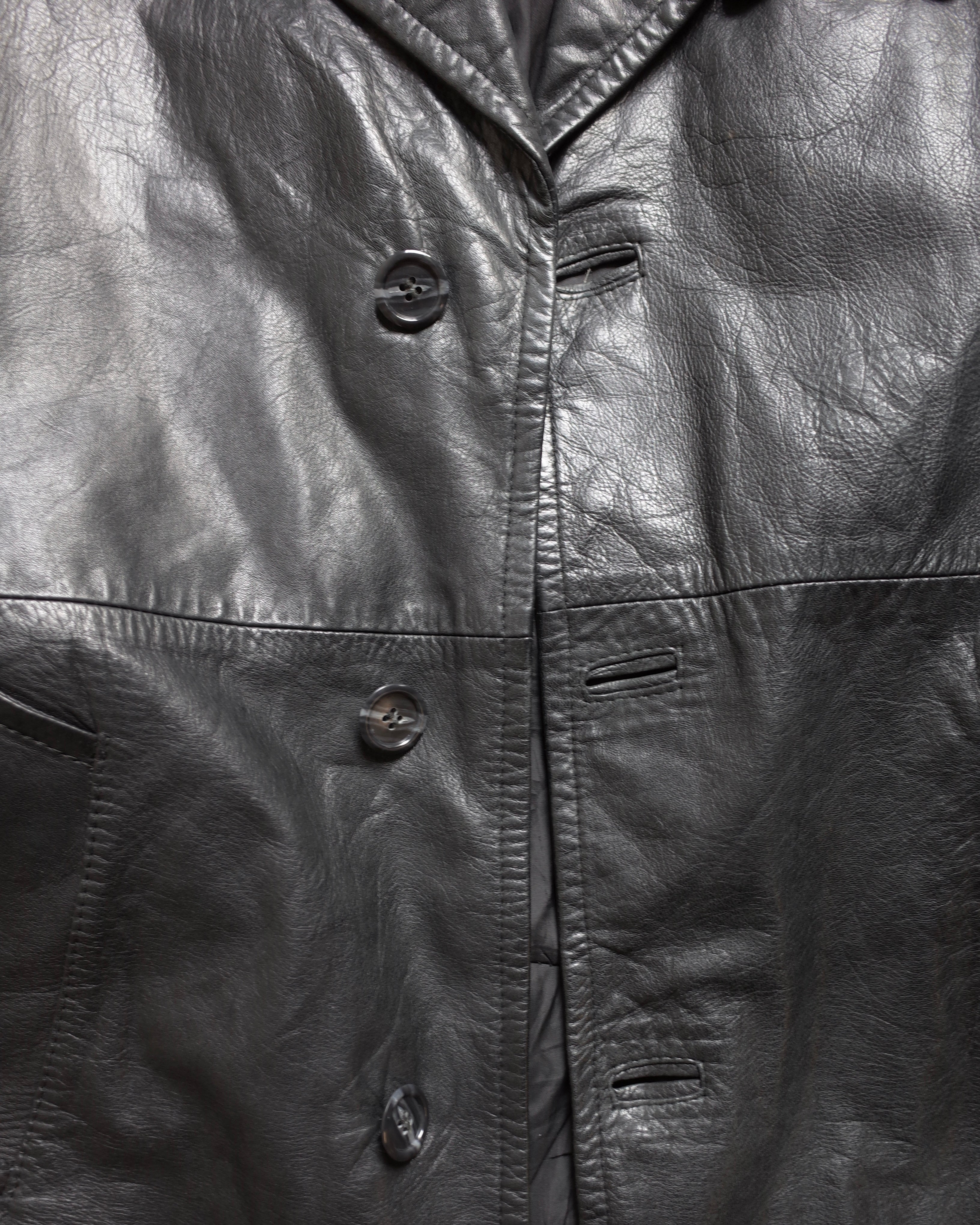 Used / LEATHER STORM COAT
