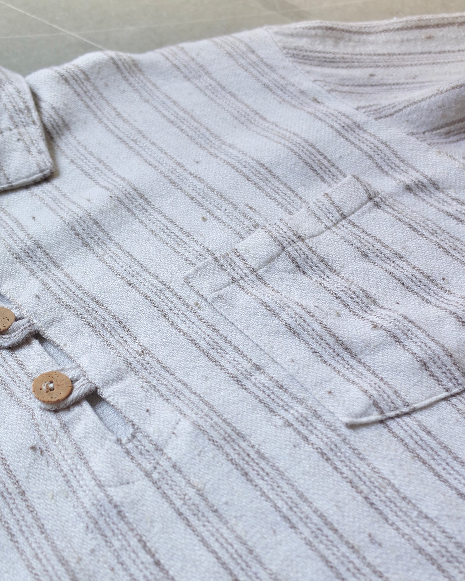 Used / OVERSIZED LINEN POLO SHIRT