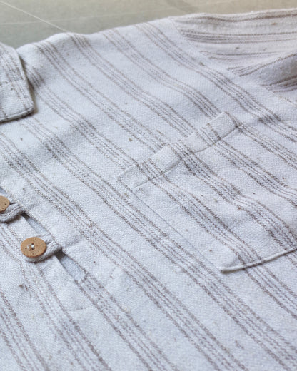 Used / OVERSIZED LINEN POLO SHIRT